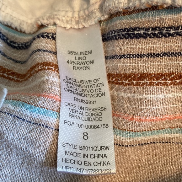 Democracy palazzo cropped pants linen rayon blend desert colours beachy - Picture 15 of 16